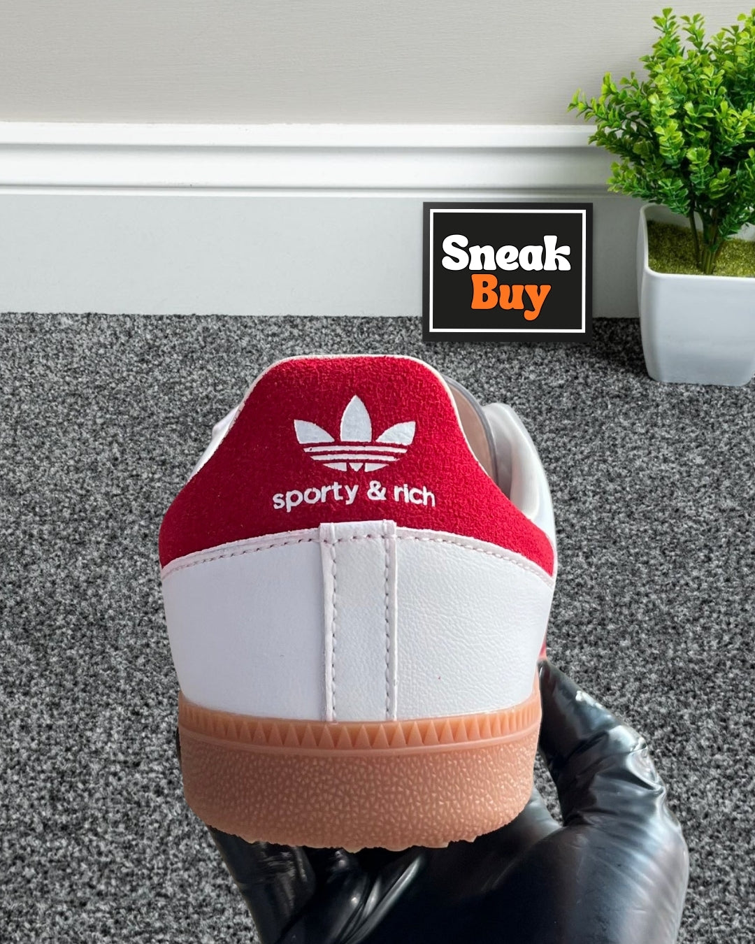 Adidas Samba x Sporty & Rich “White Collegiate Burgundy”