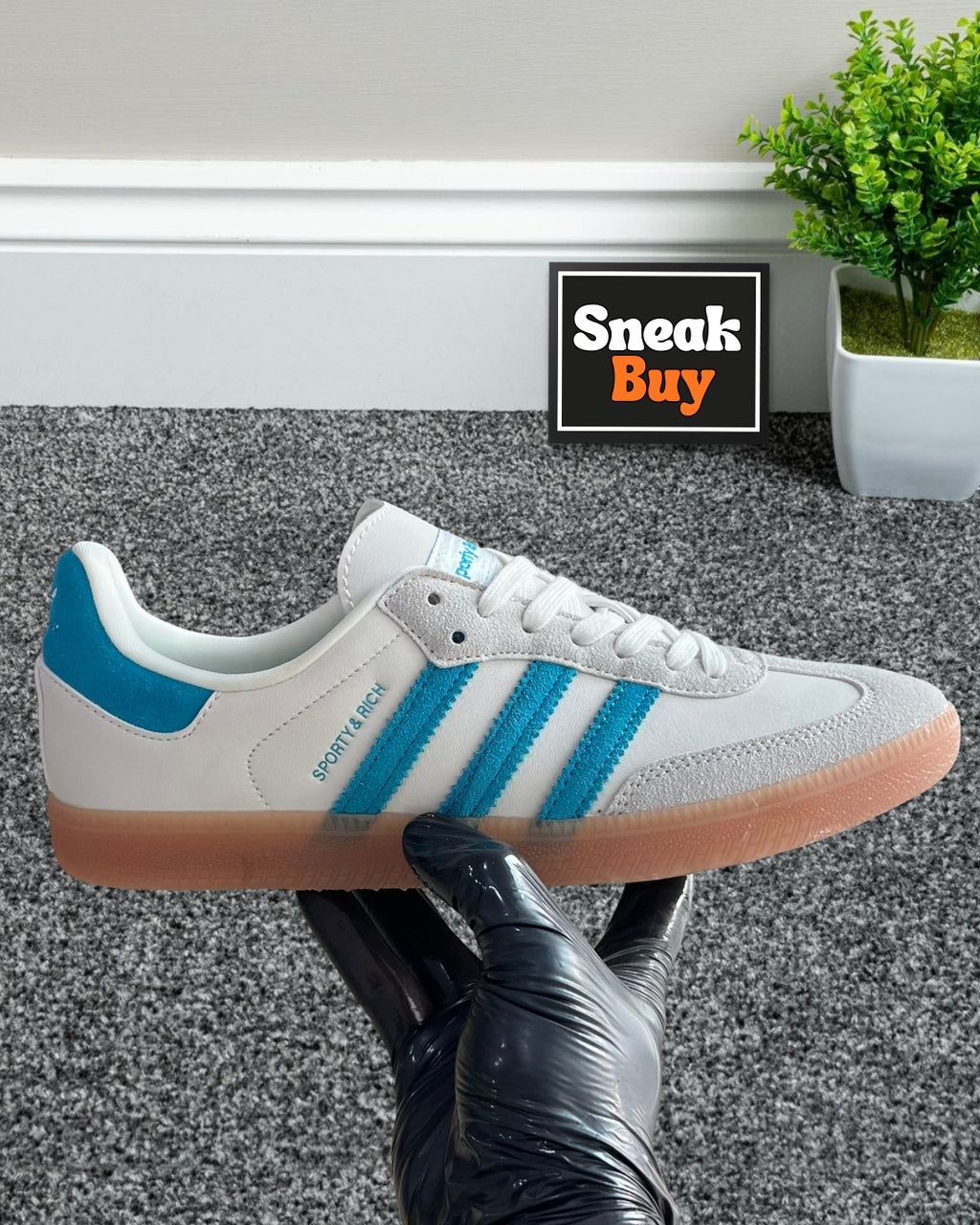 Adidas x Sporty and Rich Samba “Cream Blue”
