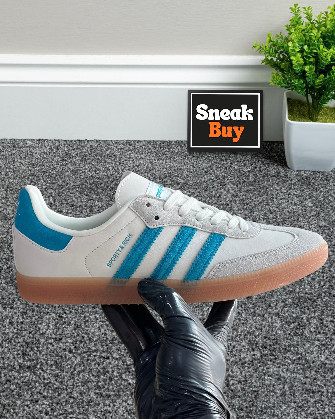 Adidas x Sporty and Rich Samba “Cream Blue”