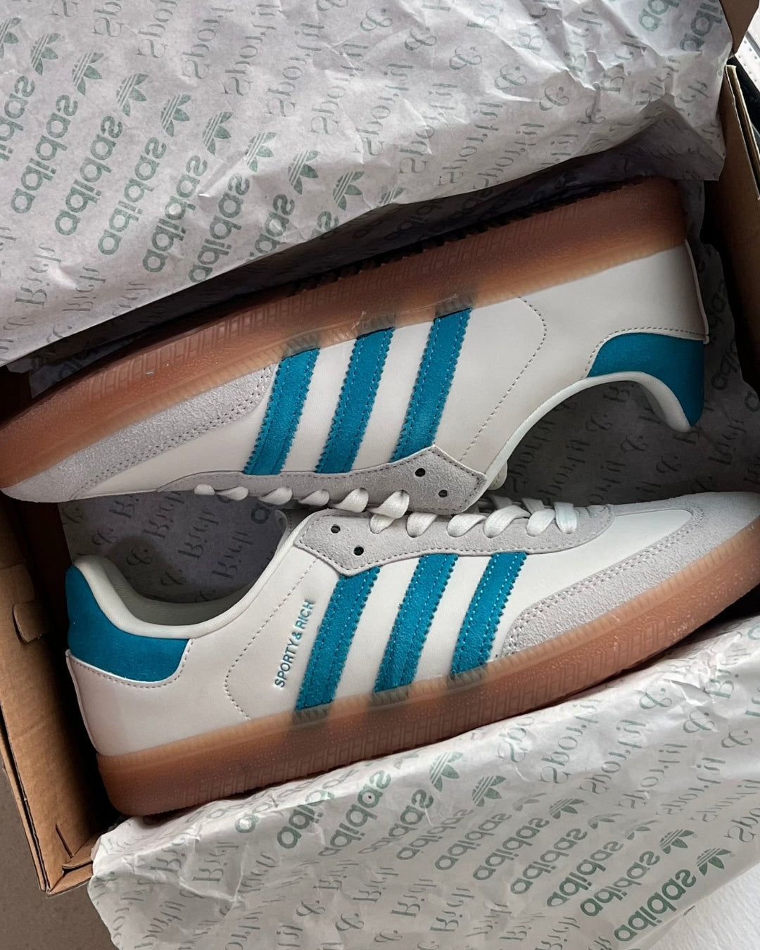 Adidas x Sporty and Rich Samba “Cream Blue”