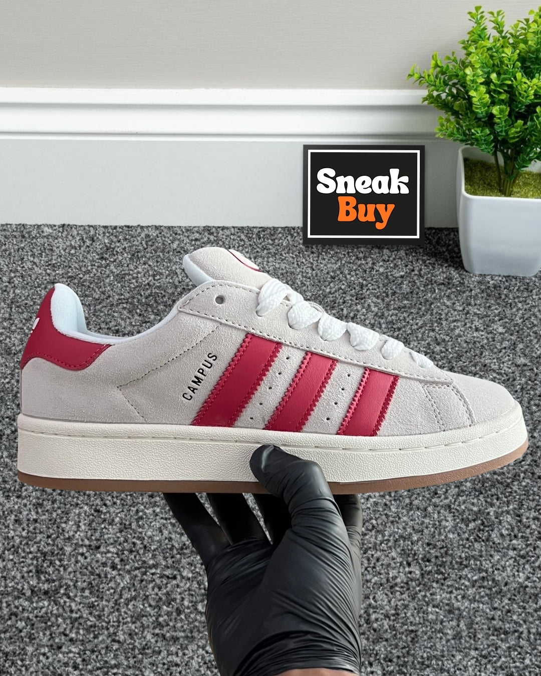 Adidas Campus 00s “Crystal White Better Scarlet”