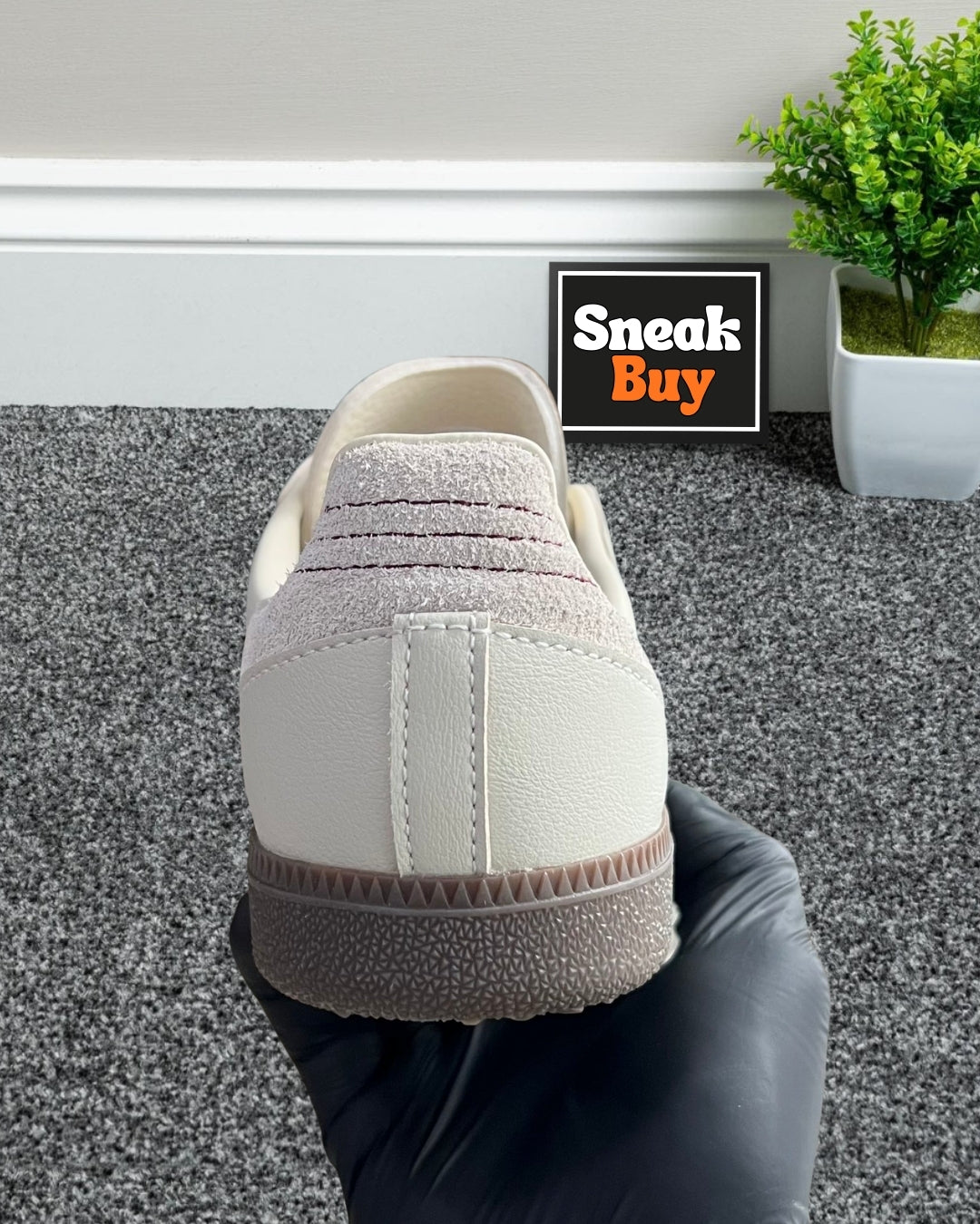 Adidas Samba OG "Wonder White/Maroon"