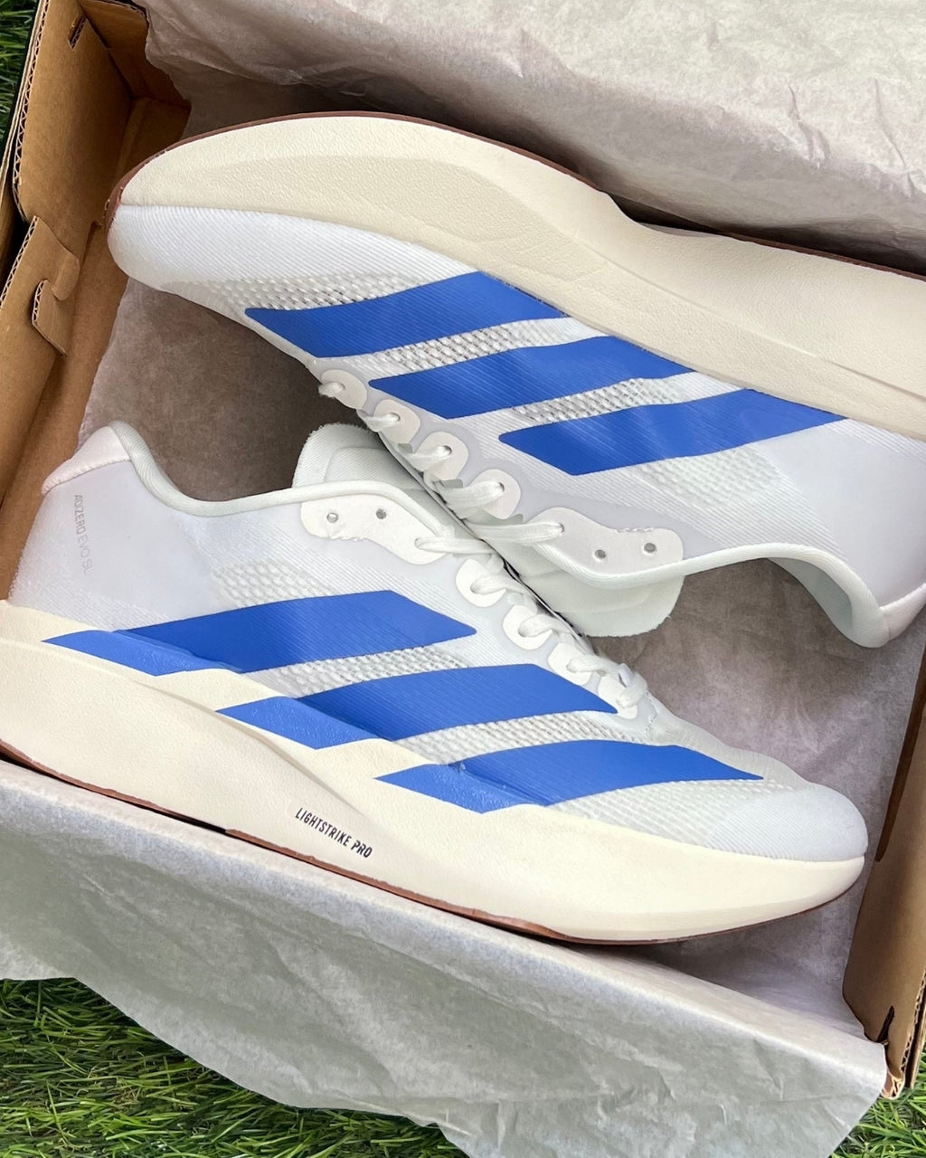 Adizero Evo SL "White Royal Blue"