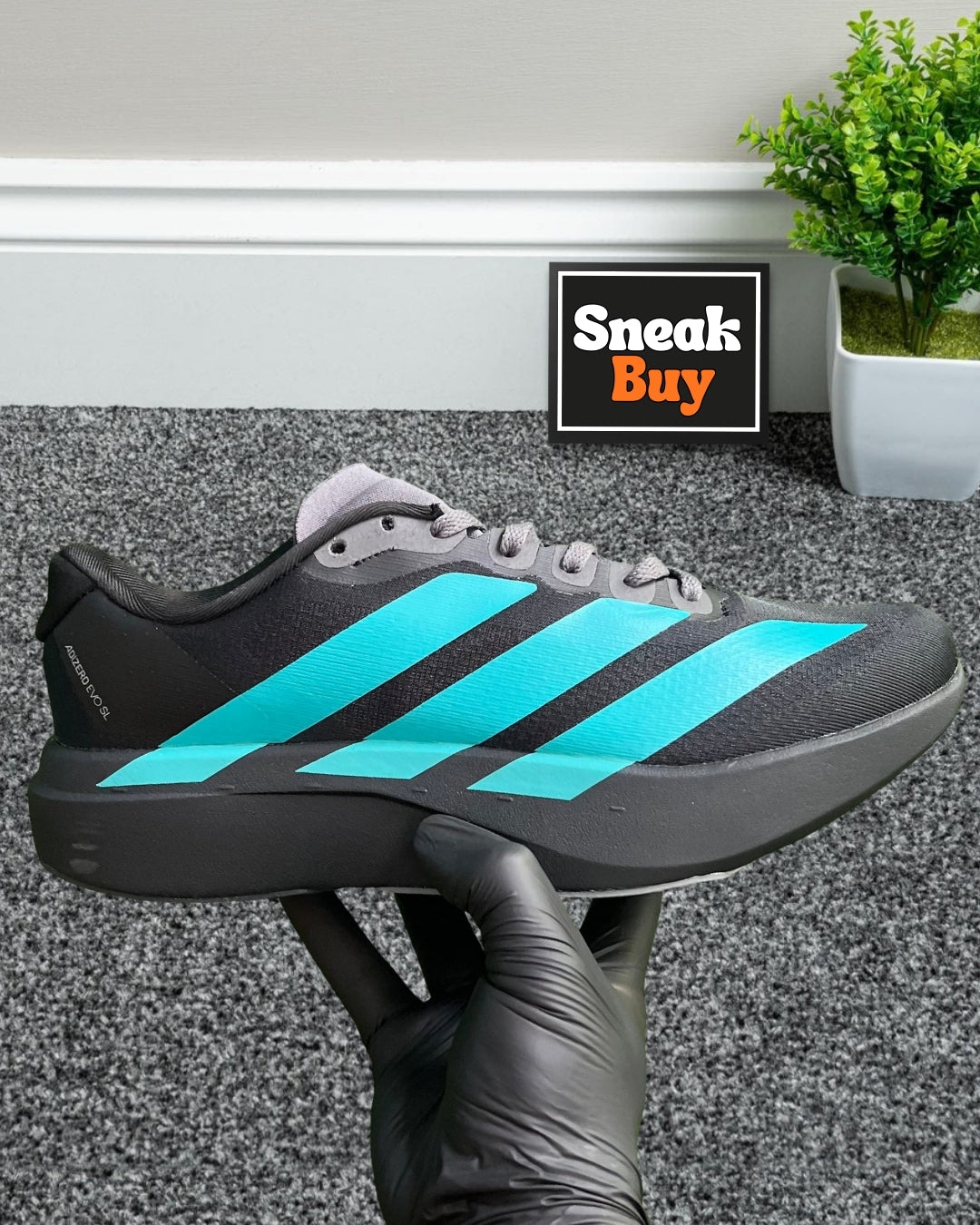 Adidas Adizero Evo SL “Core Black / Pure Teal / Grey Four”