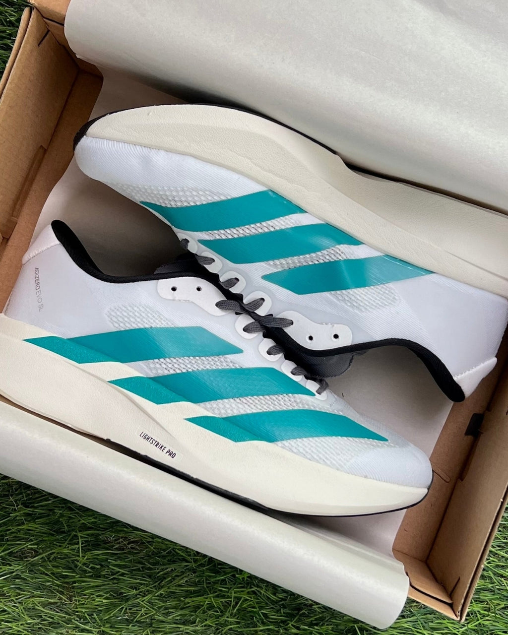 Adidas Adizero Evo SL “White Pure Teal”